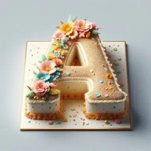 Illustration d'un gâteau Letter cake